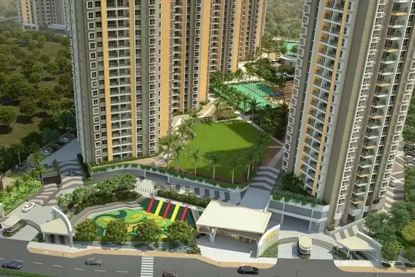 Park Titan Hinjewadi central landscaped garden and towers